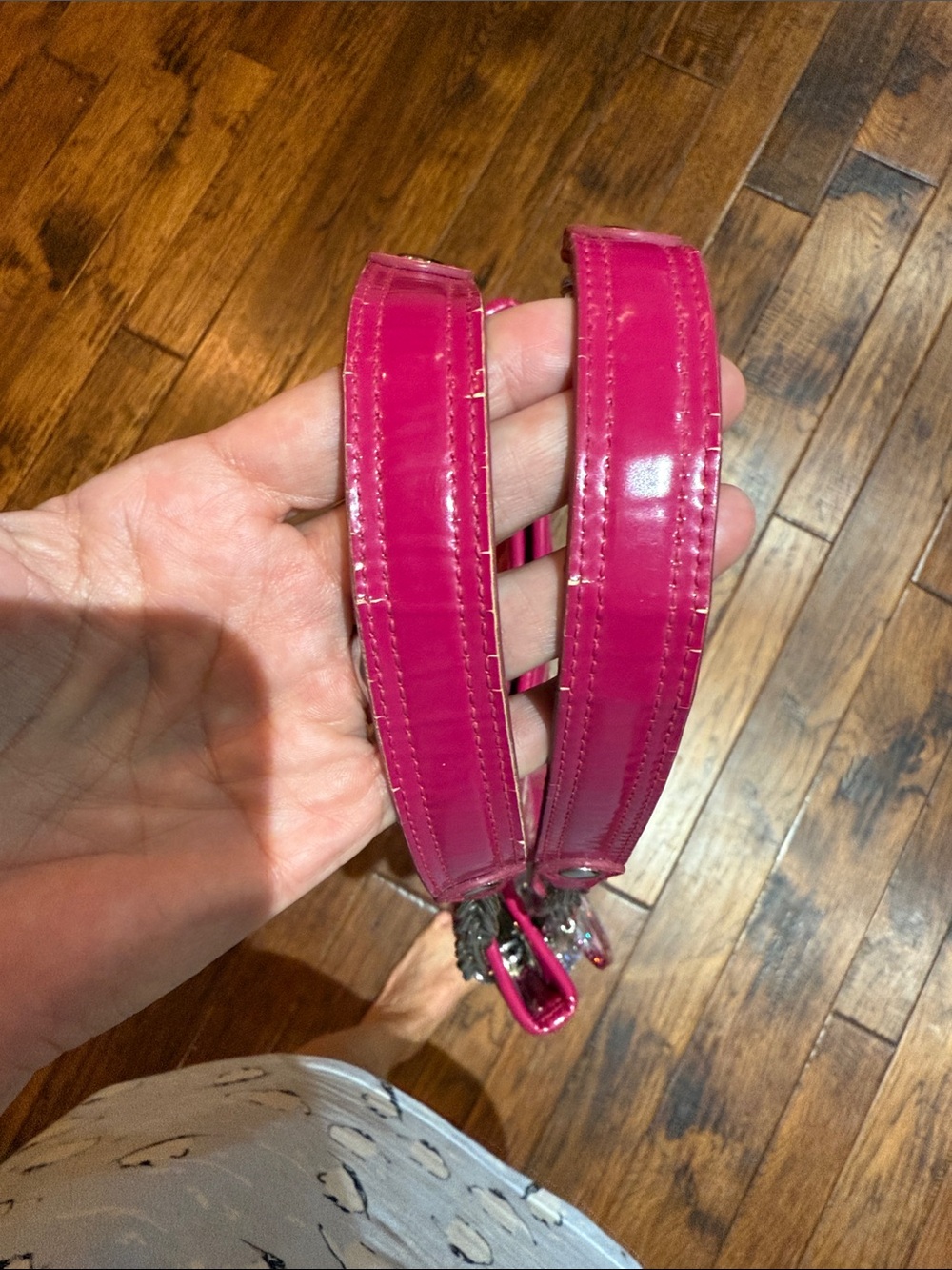 Coach Poppy Quilted Patent Shoulder Bag in Hot Pink - Picture 14 of 14